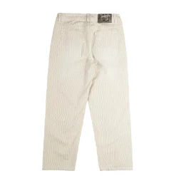 Dime Pantalons*Classic Relaxed Denim Pants Warm White Striped
