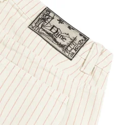 Dime Pantalons*Classic Relaxed Denim Pants Warm White Striped