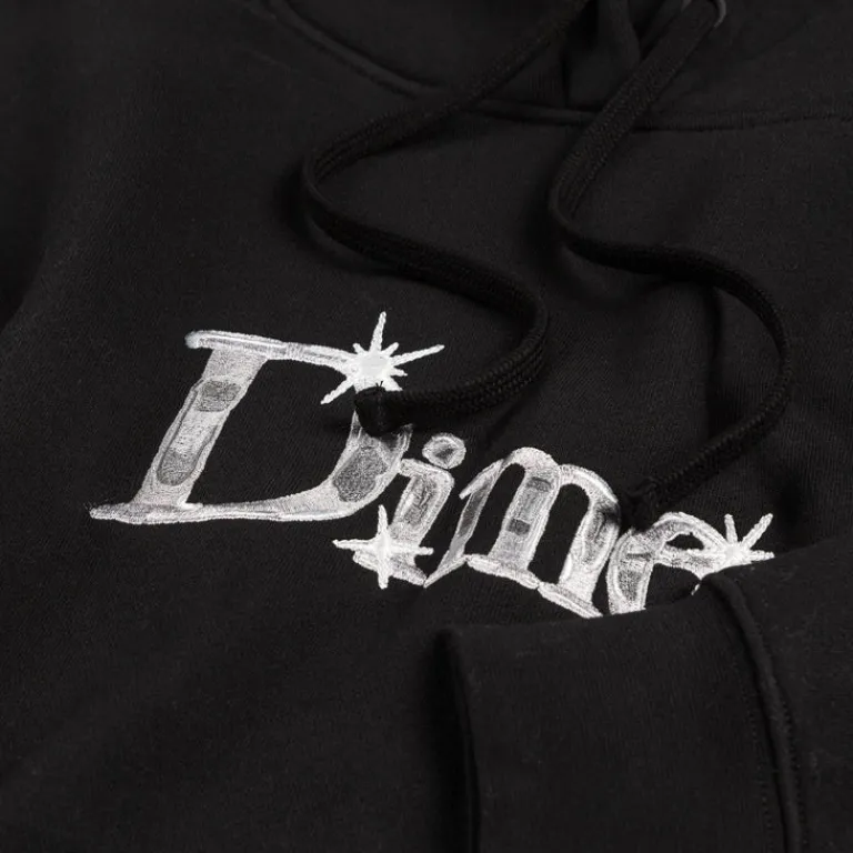 Dime Sweats À Capuche*Classic Shiny Hoodie Black