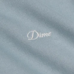 Dime Pullover*Cursive Small Logo Crewneck Blue Fog