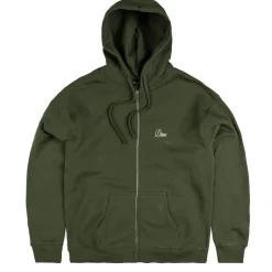 Dime Sweats À Capuche*Cursive Zip Hoodie Dark Olive