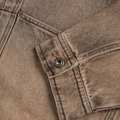 Dime Gilets*Dipped Denim Jacket Dipped Sandblasted Brown