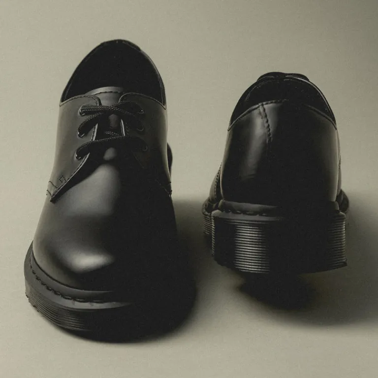 Dr. Martens Sneakers En Cuir*1461 *Mono* Black Smooth
