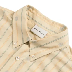 Drole de Monsieur Chemises*La Chemise Rayée Monogramme Light Beige
