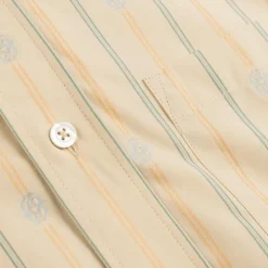 Drole de Monsieur Chemises*La Chemise Rayée Monogramme Light Beige