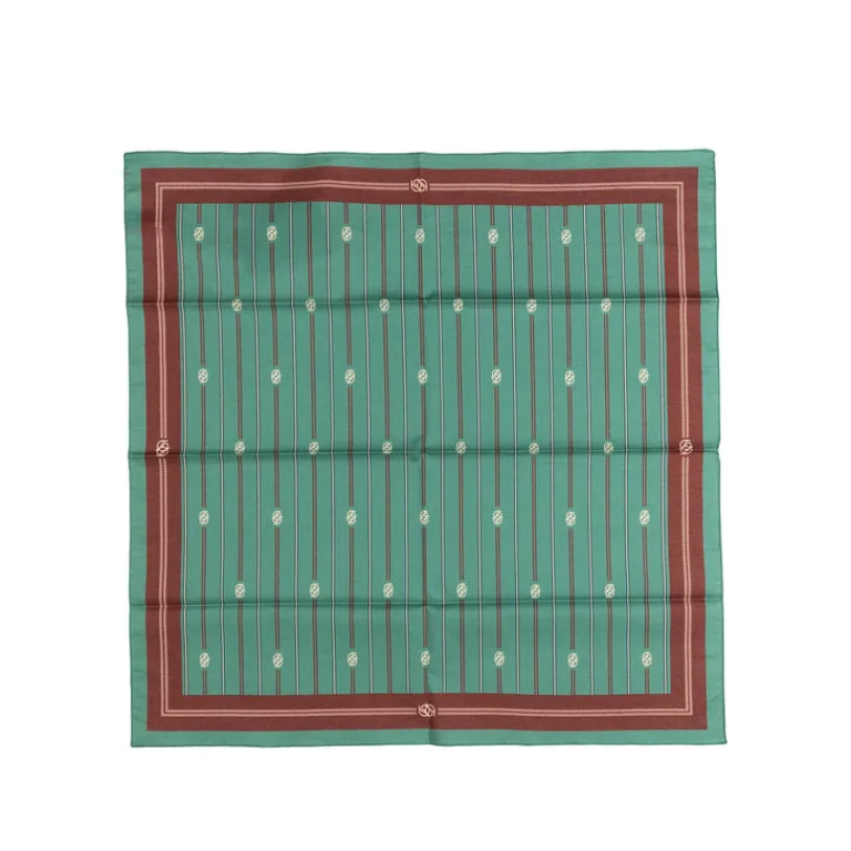 Drole de Monsieur Alle Anzeigen|Écharpes*Le Foulard Rayé Monogramme Emeraude