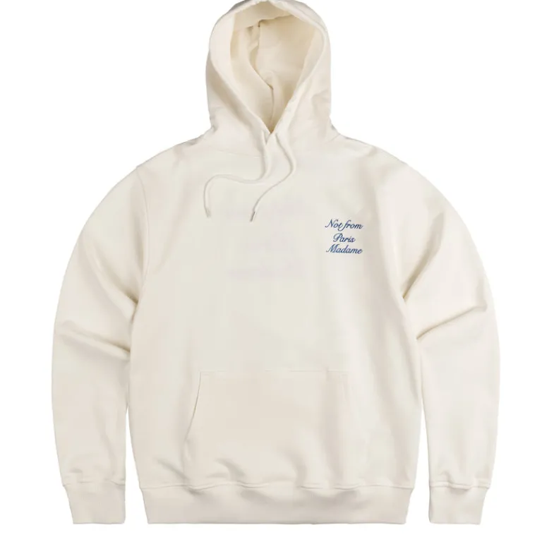 Drole de Monsieur Sweats À Capuche*Le Hoodie Slogan Cursive Off White