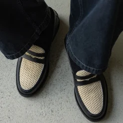 Duke + Dexter Sneakers En Cuir|Loafer*Wilde Rattan Loafer Black / White