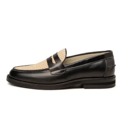 Duke + Dexter Sneakers En Cuir|Loafer*Wilde Rattan Loafer Black / White