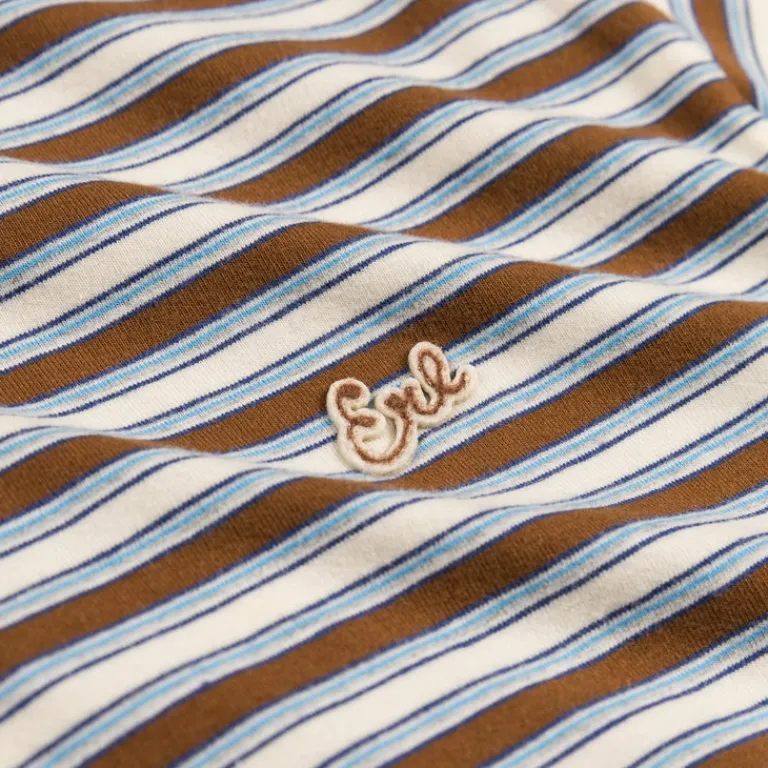 ERL T-Shirts*Striped Long Sleeve T-Shirt Knit Brown