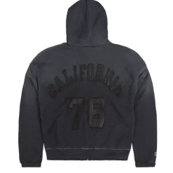 ERL Sweats À Capuche*Varisity Oversized Zip-Up Hoodie Black