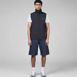 Farah Japan Vestes*Stand Collar Zip Up Vests Navy