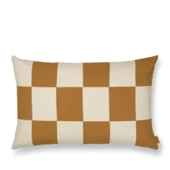 Ferm Living Chambre À Coucher*Fold Patchwork Cushion Sugar Kelp / Undyed