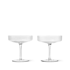 Ferm Living Vaisselle|Cuisine*Ripple Champagne Saucers Clear