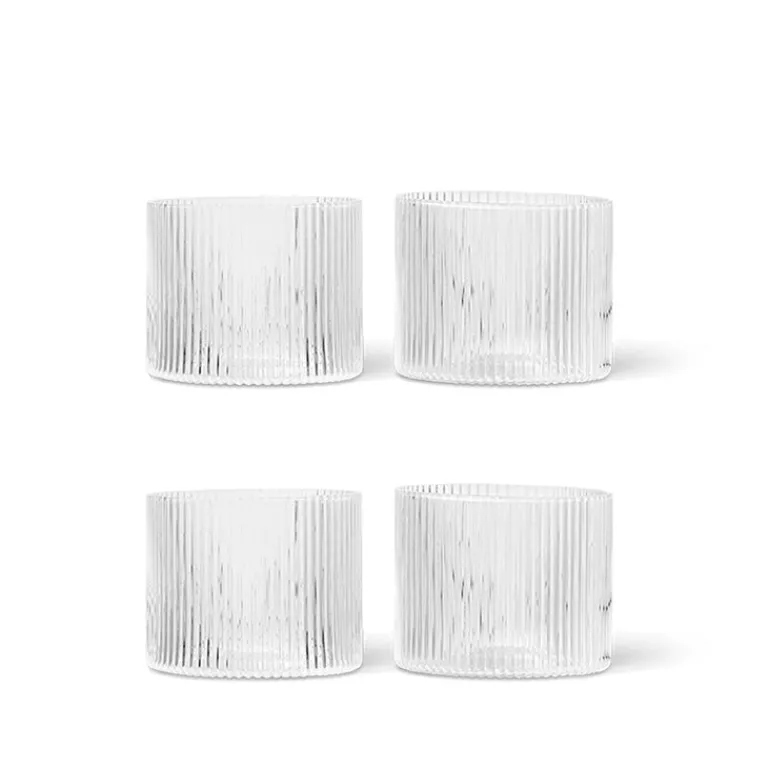 Ferm Living Cuisine*Ripple Low Glasses Clear