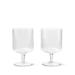 Ferm Living Vaisselle|Cuisine*Ripple Wine Glasses Clear
