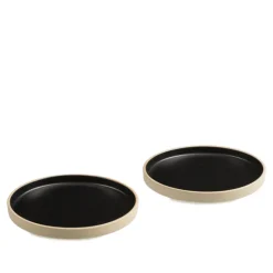 Frama Vaisselle*Otto Ceramic Plates Set Of Two Small Black