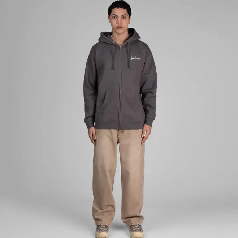 Fucking Awesome Sweats À Capuche*2025 Dill Collage Zip Hoodie Charcoal