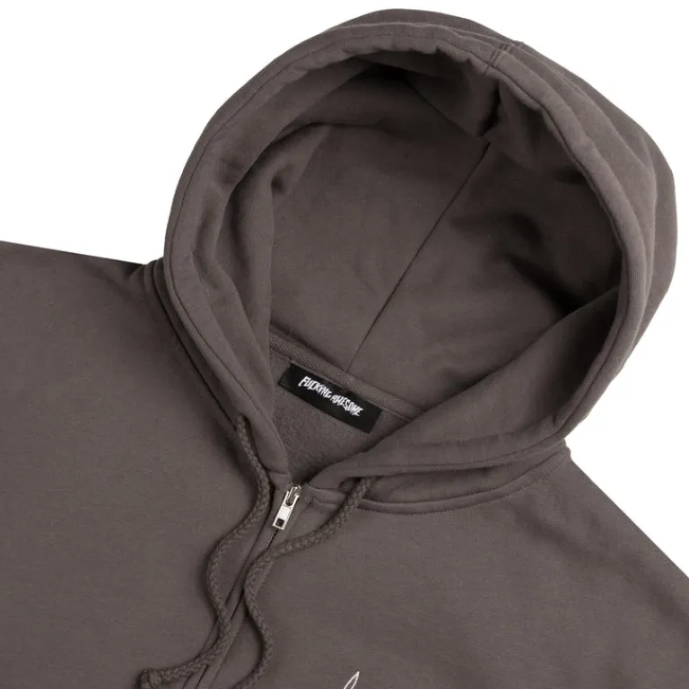 Fucking Awesome Sweats À Capuche*2025 Dill Collage Zip Hoodie Charcoal