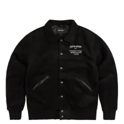 Fucking Awesome Gilets*Korea Bar Varsity Jacket Black