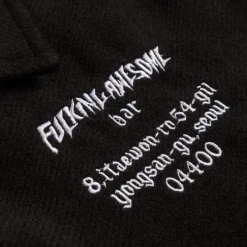 Fucking Awesome Gilets*Korea Bar Varsity Jacket Black