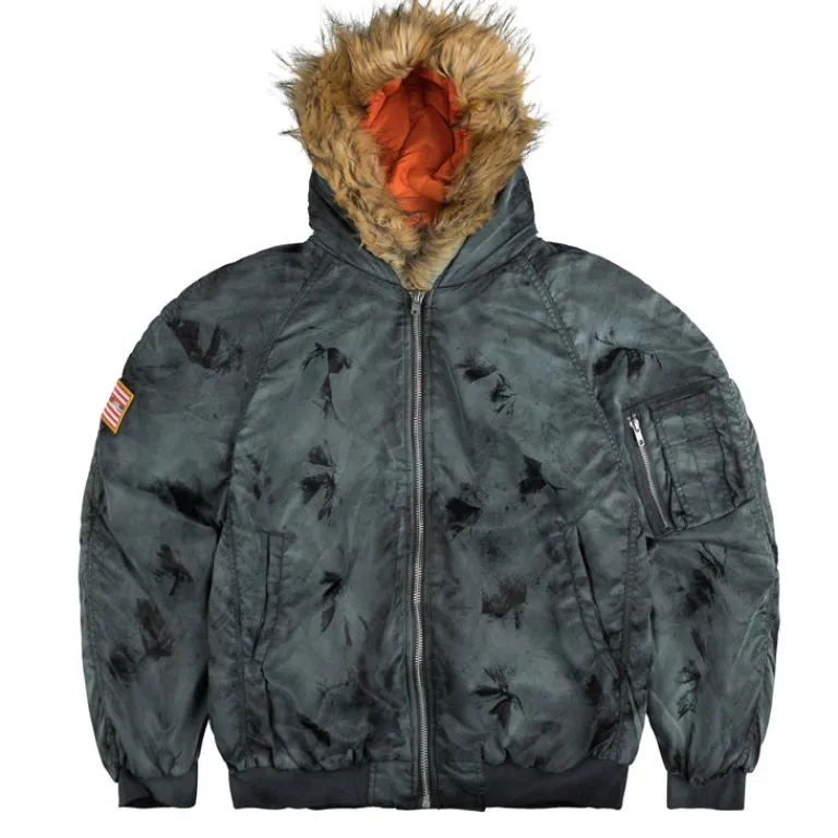 Fucking Awesome Gilets*Savie Hooded Bomber Jacket Black