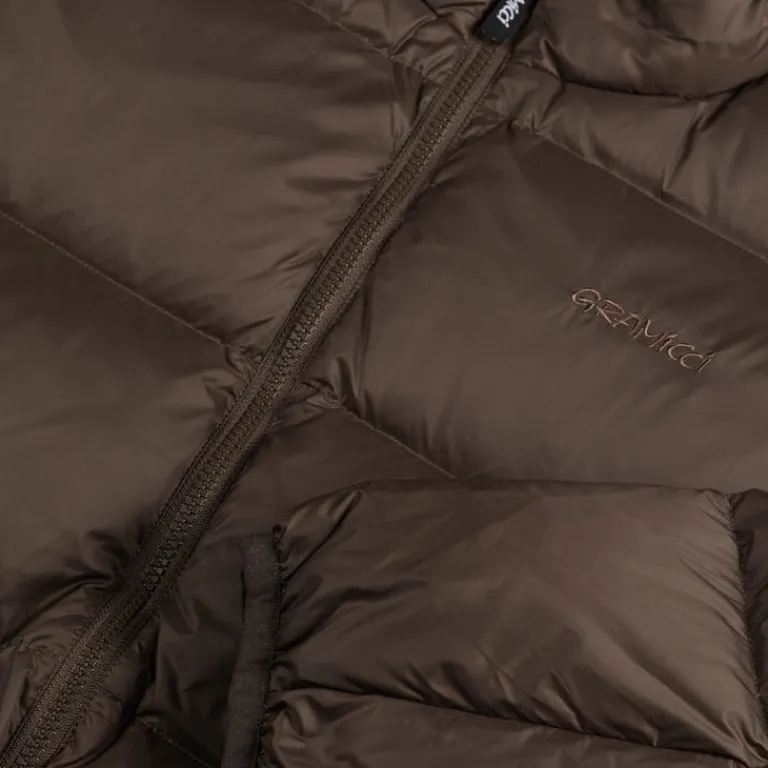 Gramicci Gilets*Down Puffer Jacket Dark Brown