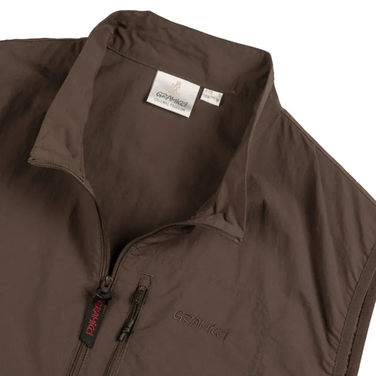 Gramicci Vestes*Nylon Vest Deep Brown