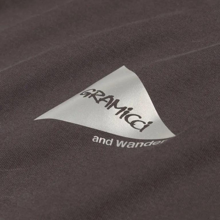 Gramicci T-Shirts*x And Wander Tech Rugby Shirt Charcoal
