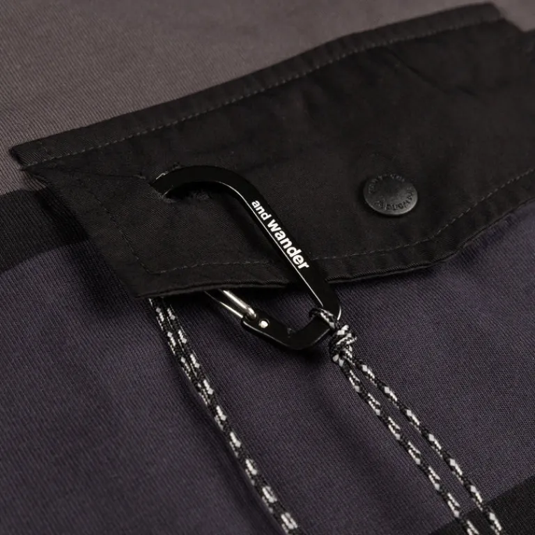 Gramicci T-Shirts*x And Wander Tech Rugby Shirt Charcoal