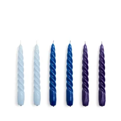 HAY Bougies & Parfums D'Ambiance*Candle Twist Set of 6 Light Blue / Blue / Purple
