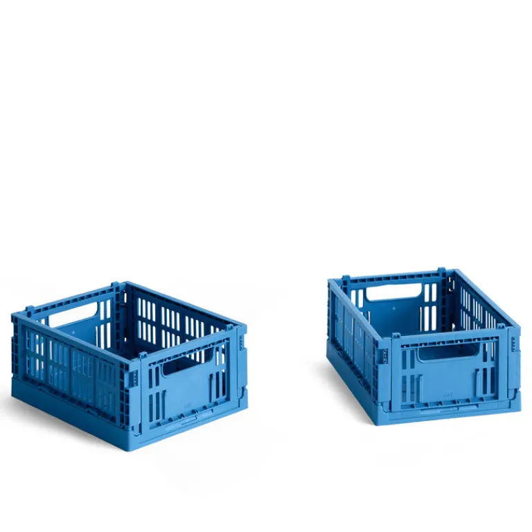 HAY Chambre À Coucher*Colour Crate Mini-Set of 2 Electric Blue