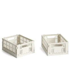 HAY Chambre À Coucher*Colour Crate Mini-Set of 2 Off-white