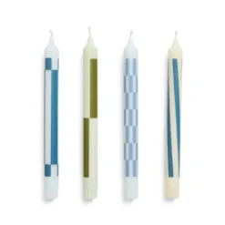 HAY Bougies & Parfums D'Ambiance*Pattern Candle Set of 4 Green / Blues