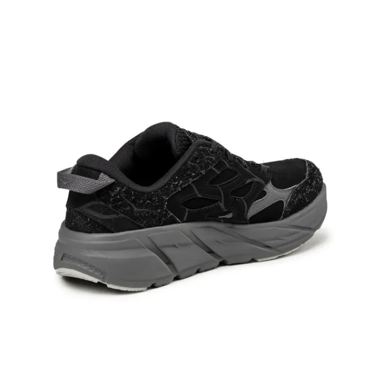 HOKA Sneakers En Cuir*Clifton L Suede TP Black / Satellite Grey