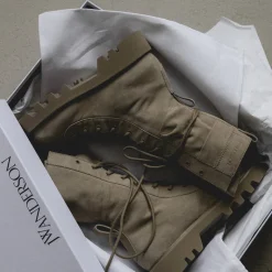JW Anderson Sneakers Montantes|Sneakers En Cuir*Combat Leather Boots Taupe