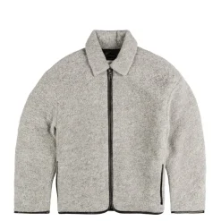 JW Anderson Gilets*Contrast Trim Casual Jacket Light Grey Melange