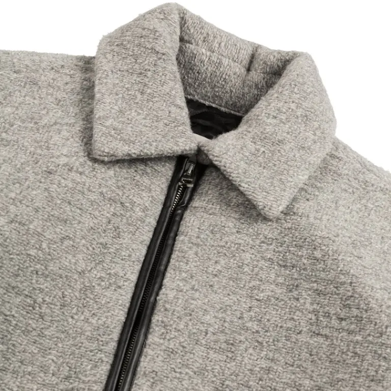 JW Anderson Gilets*Contrast Trim Casual Jacket Light Grey Melange