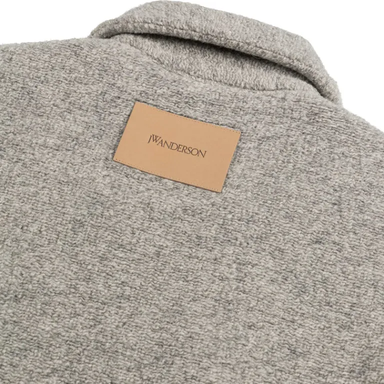 JW Anderson Gilets*Contrast Trim Casual Jacket Light Grey Melange