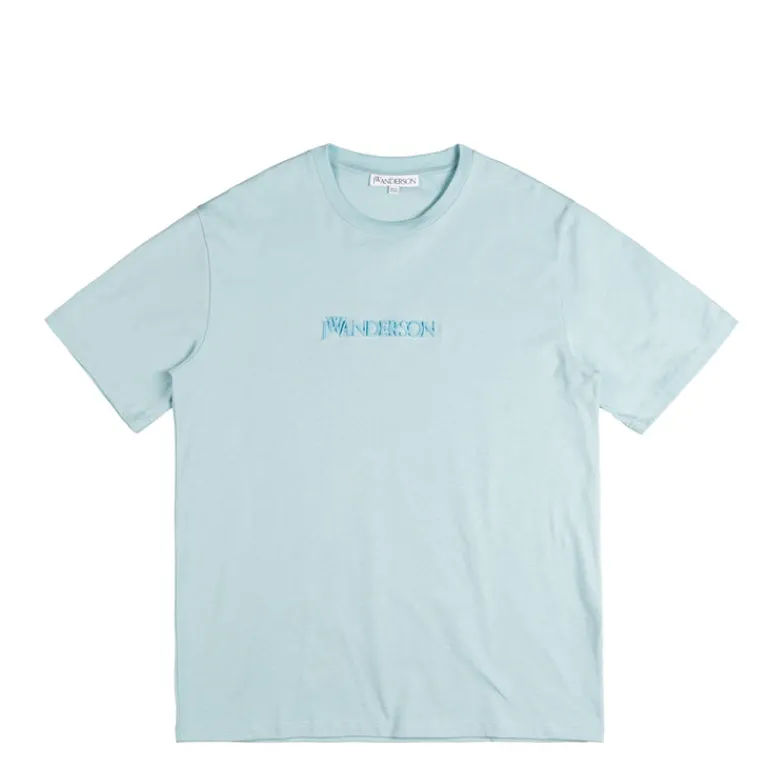 JW Anderson T-Shirts*3D Logo Embroidery T-Shirt Pale Blue