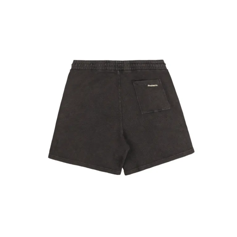 JW Anderson Shorts*Garment Dye Waffle Shorts Washed Black
