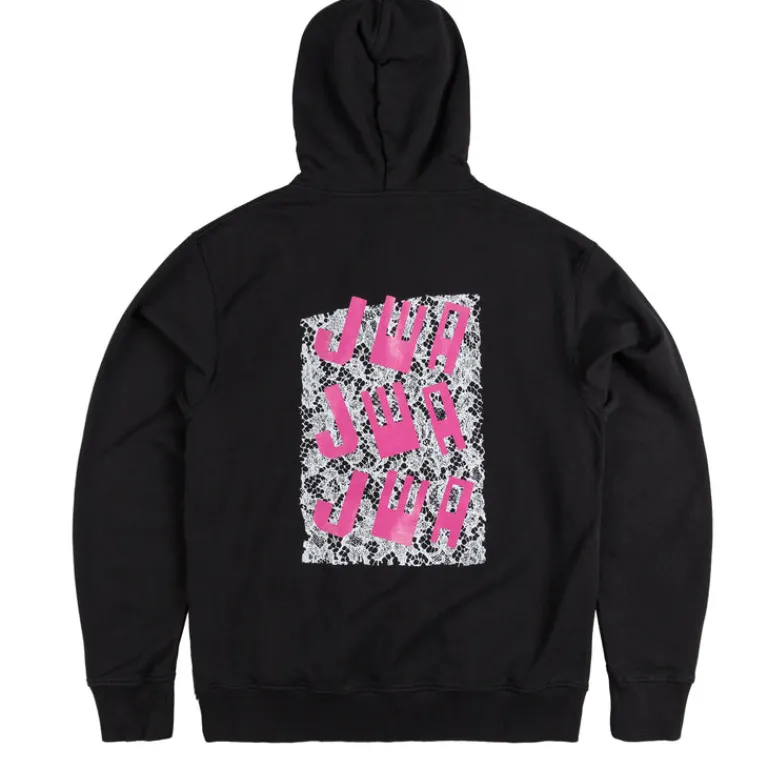 JW Anderson Sweats À Capuche*JWA Lace Back Panel Hoodie Black