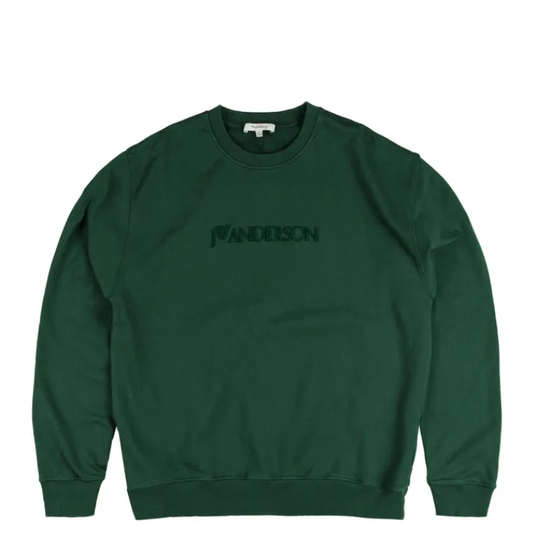 JW Anderson Pullover*Logo Embroidery Sweatshirt Dark Green