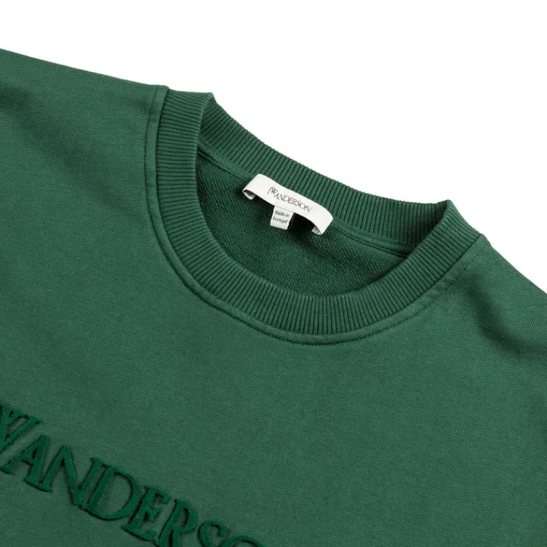 JW Anderson Pullover*Logo Embroidery Sweatshirt Dark Green