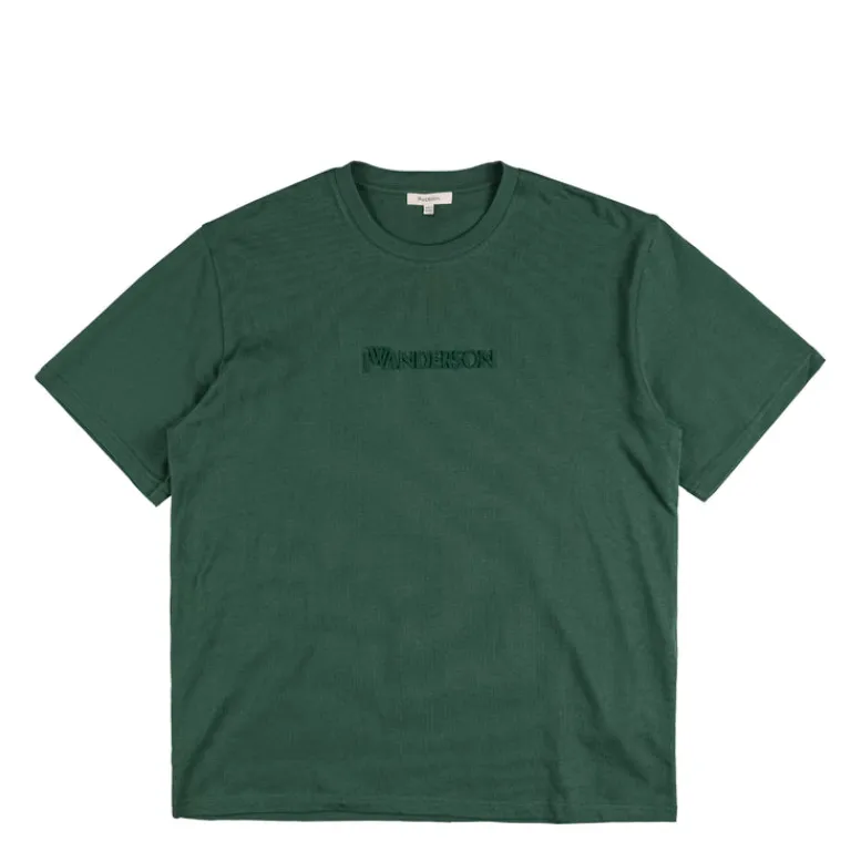 JW Anderson T-Shirts*Logo Embroidery T-Shirt Dark Green