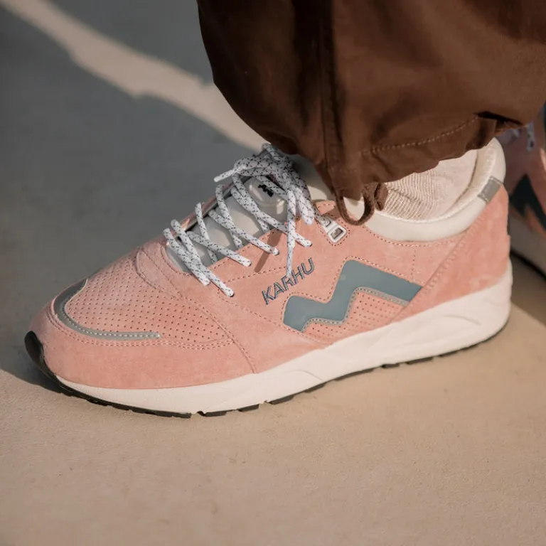 Karhu Sneakers En Cuir|Chaussures De Running Retro*Aria 95 Cameo Rose / Blue Mirage
