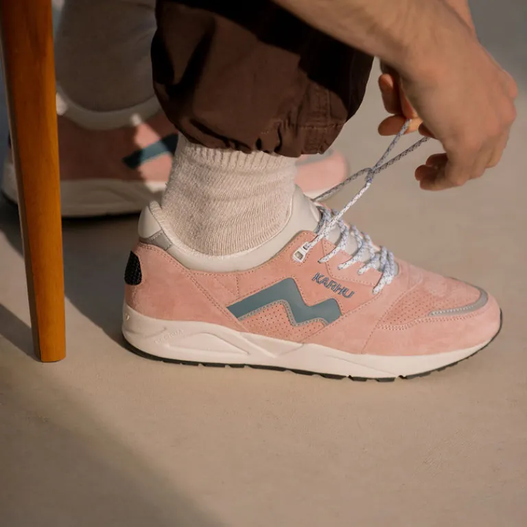 Karhu Sneakers En Cuir|Chaussures De Running Retro*Aria 95 Cameo Rose / Blue Mirage