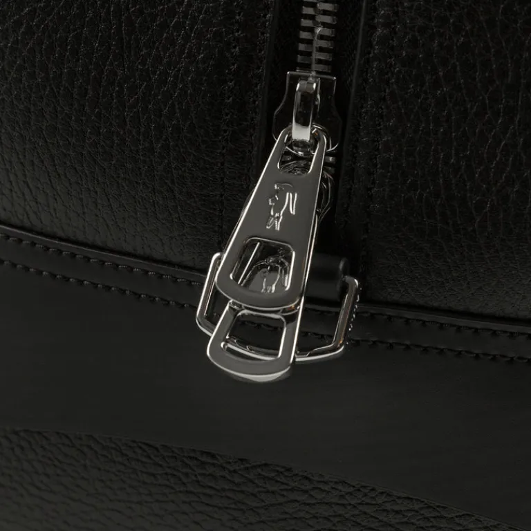 Lacoste Alle Anzeigen|Sacs*Angy Leather Computer Pocket Weekender Bag Black