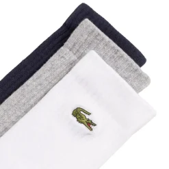 Lacoste Chaussettes*High Cut Socks 3-Pack Grey Chin / White / Navy Blue