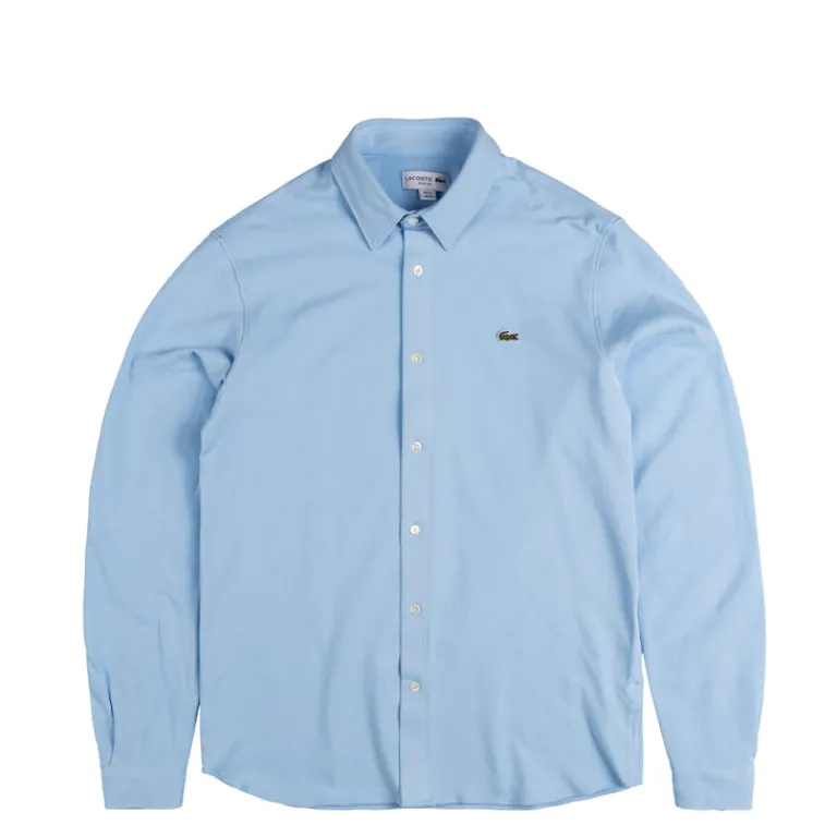 Lacoste Chemises*Slim Fit Cotton Piqué Shirt Pale Blue